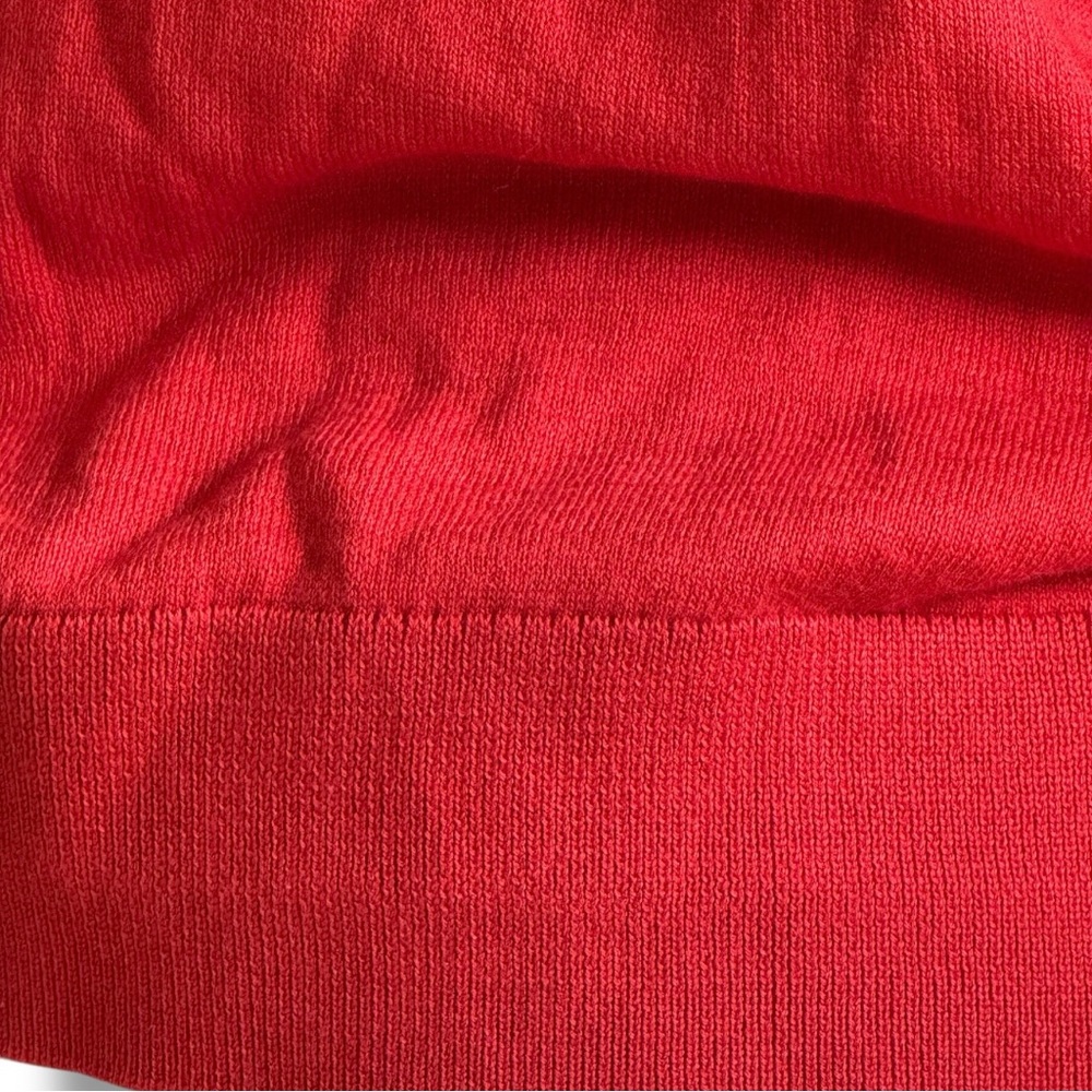 LOFT Vibrant Vermillion Women's Button Up Cardigan Thin Sweater Sz L - Picture 7 of 11